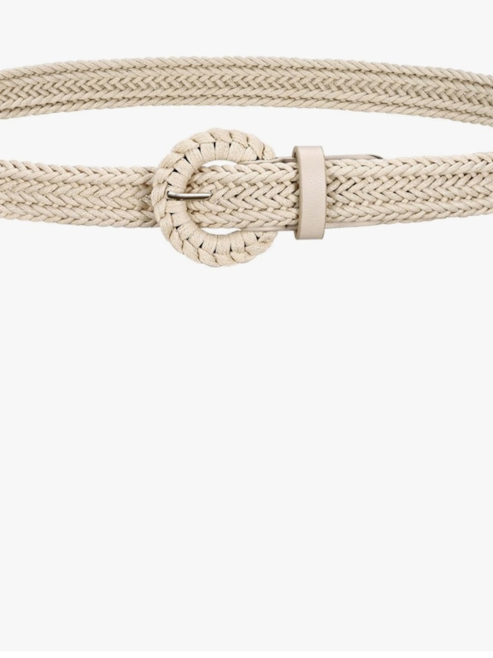 Beige woven belt size 16